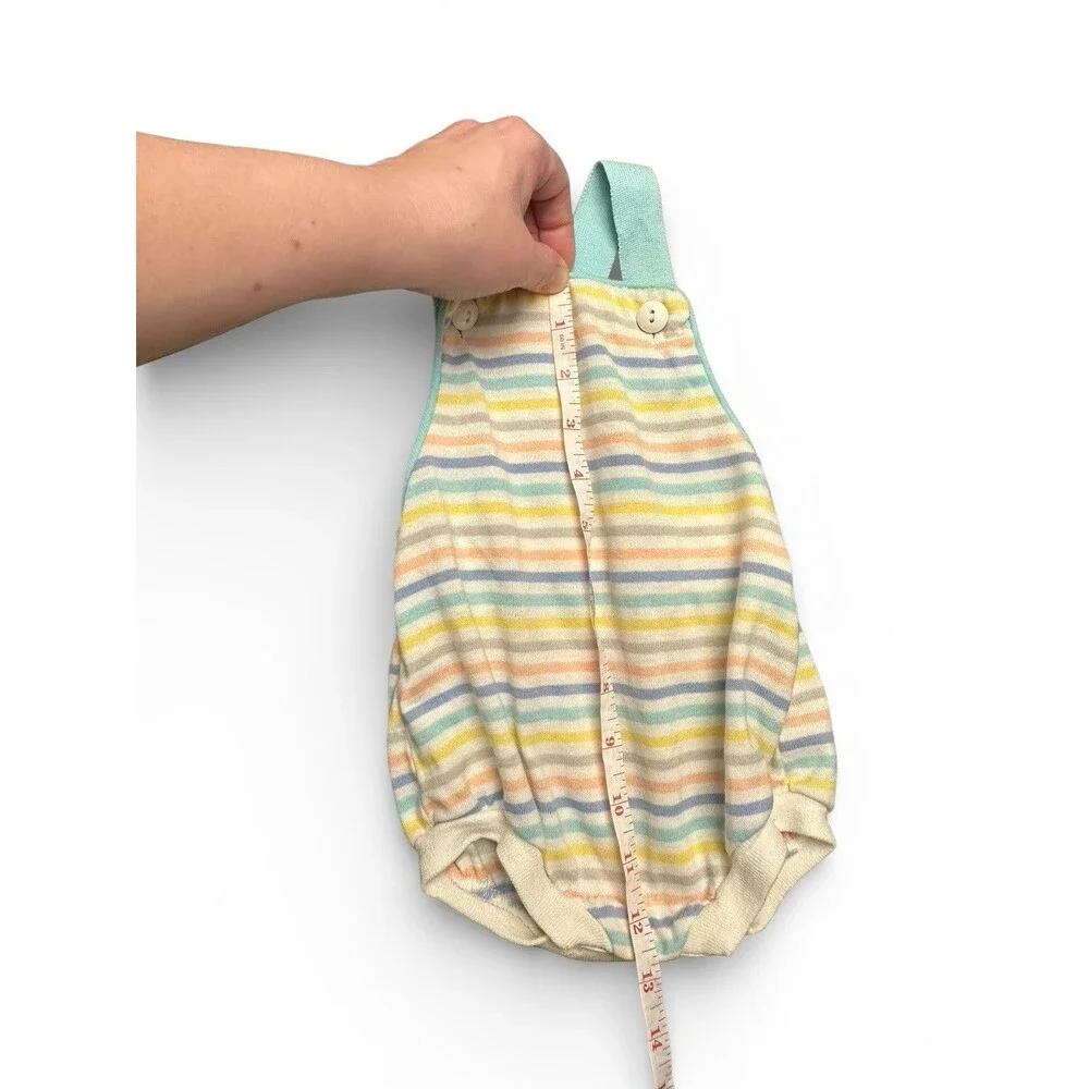 Vintage Outfit Sunsuit One-Piece Pastel Stripes Infant Baby 3-6 month